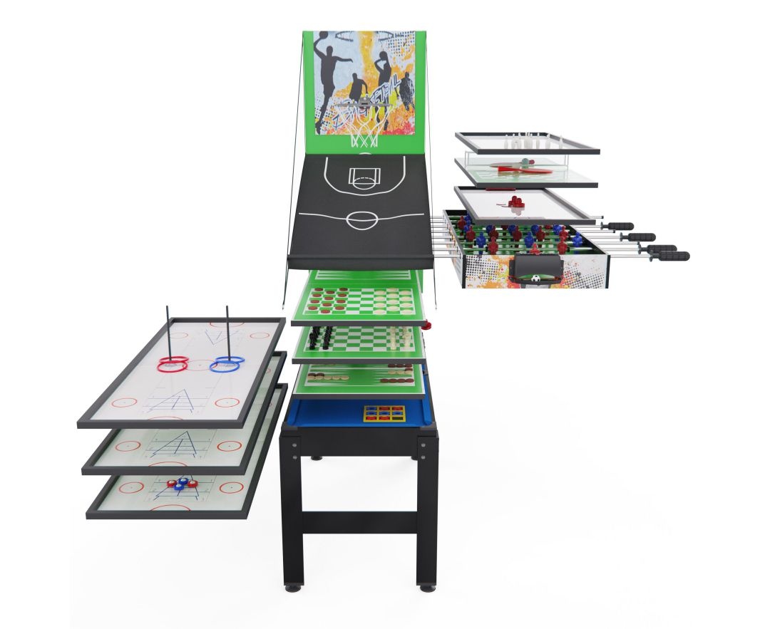 Игровой стол - трансформер 15 в 1 DFC 48 122 x 61 см